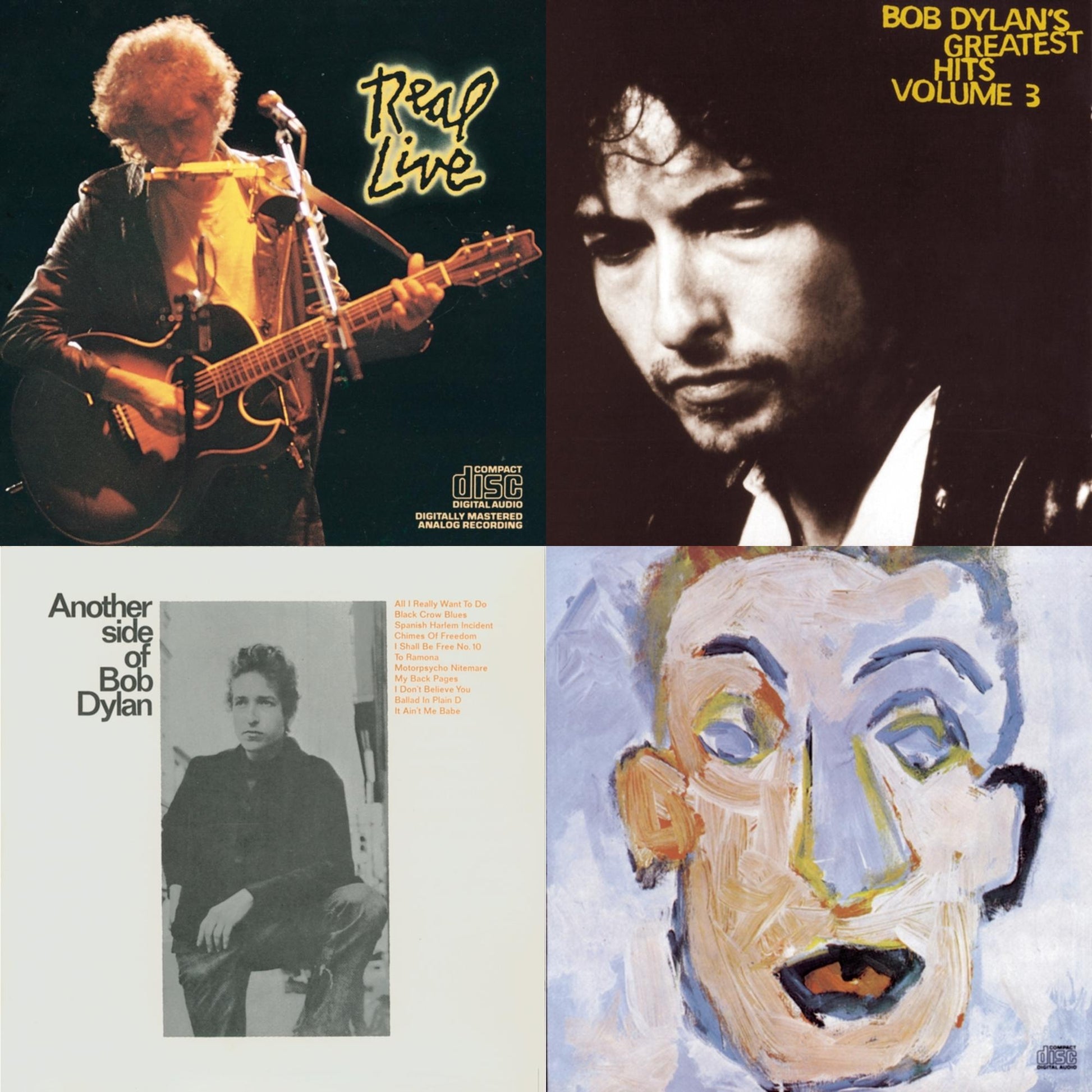 Bob Dylan - Real Live & Greatest Hits Vol.3 & Another Side Of Bob Dylan & Self Portrait - CD Bundle