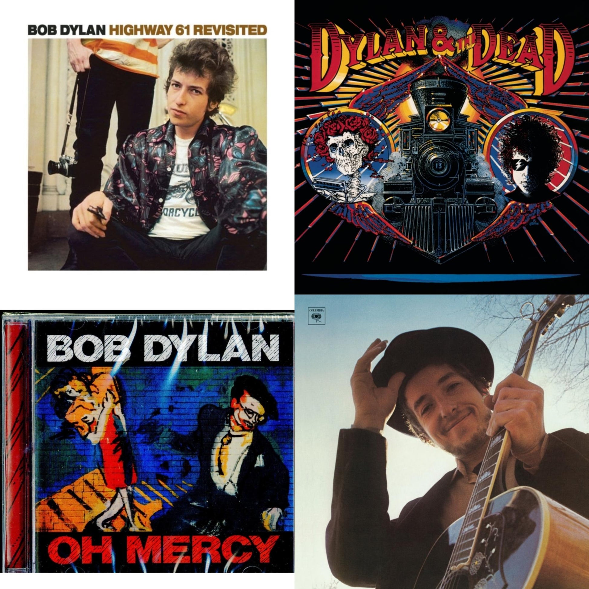 Bob Dylan - Oh Mercy & Nashville Skyline & Highway 61 Revisited & Dylan & The Dead - CD Bundle