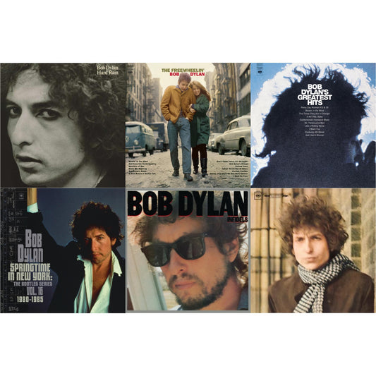 Bob Dylan - Infidels (150G/Dl Insert) & Springtime In New York: The Bootleg Series Vol. 16 (1980-1985) (2LP) & Blonde On Blonde & Hard Rain (150G/Dl Card) & Freewheelin Bob Dylan (140G/Dl Code) & Greatest Hits (150G/Dl Card)