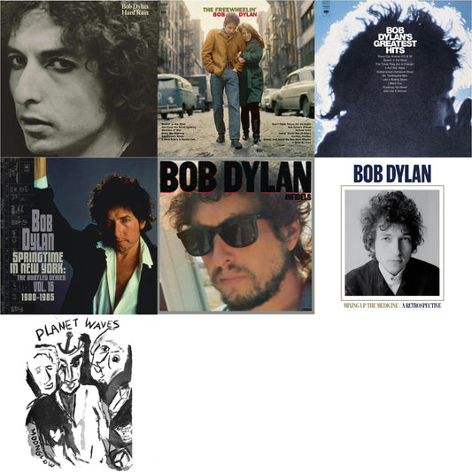 Bob Dylan - Infidels (150G/Dl Insert) & Planet Waves (150G LP Vinyl/Dl) & Springtime In New York: The Bootleg Series Vol. 16 (1980-1985) (2LP) & Mixing Up The Medicine & Hard Rain (150G/Dl Card) & Freewheelin Bob Dylan (140G/Dl Code) & Greatest Hits