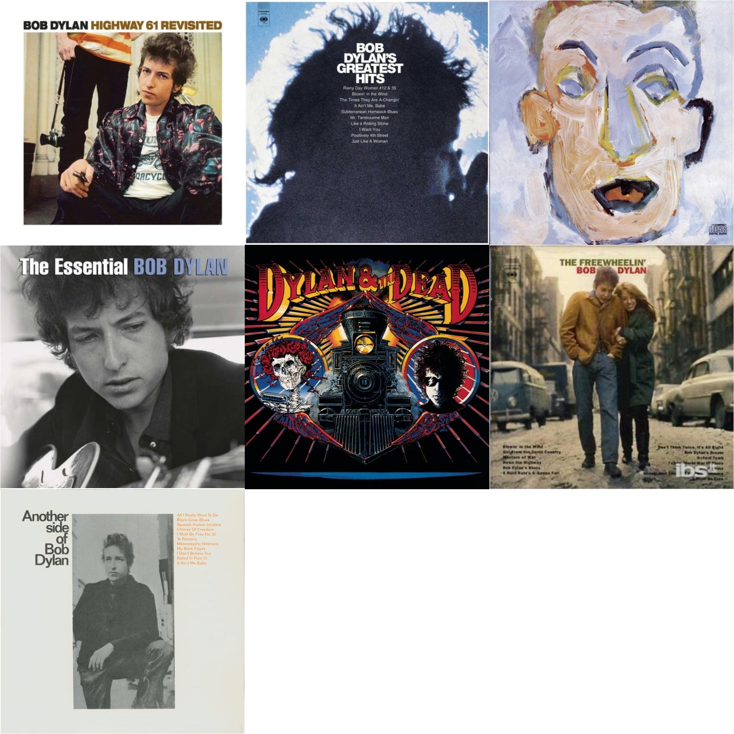 Bob Dylan - Greatest Hits Vol.1 & Freewheelin Bob Dylan & Highway 61 Revisited & Another Side Of Bob Dylan & Self Portrait & Dylan & The Dead & Essential Bob Dylan - CD Bundle