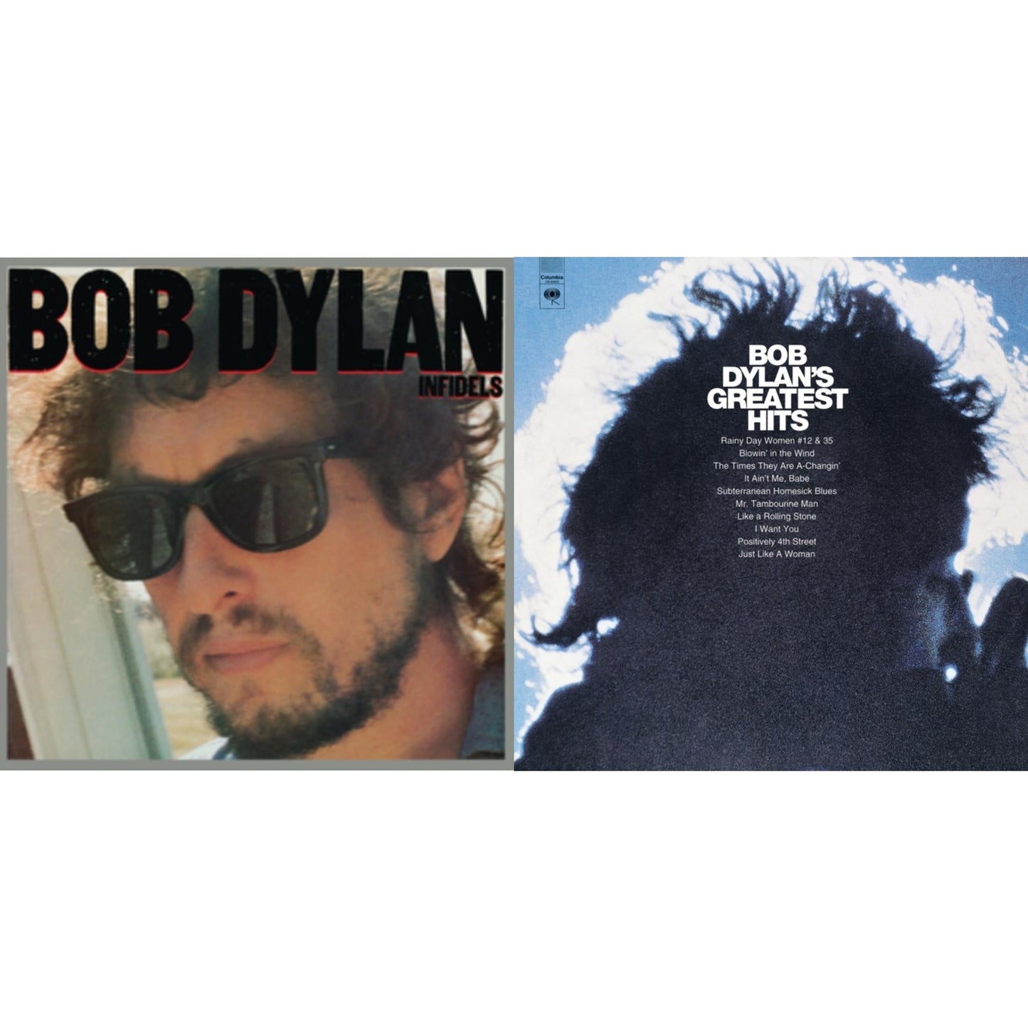 Bob Dylan - Infidels (150G/Dl Insert) & Greatest Hits (150G/Dl Card) - LP Vinyl Bundle