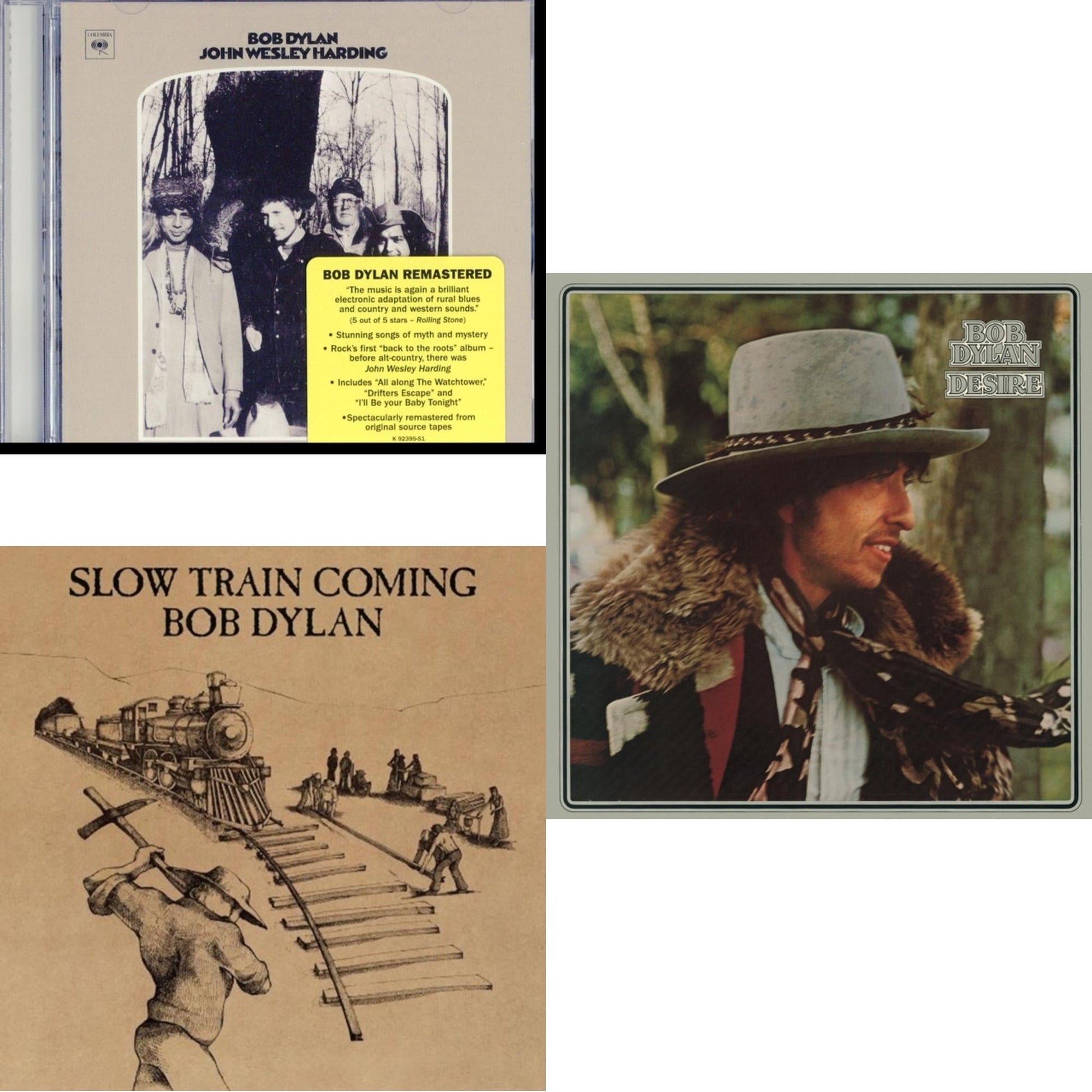 Bob Dylan - Desire & John Wesley Harding & Slow Train Coming - CD Bundle