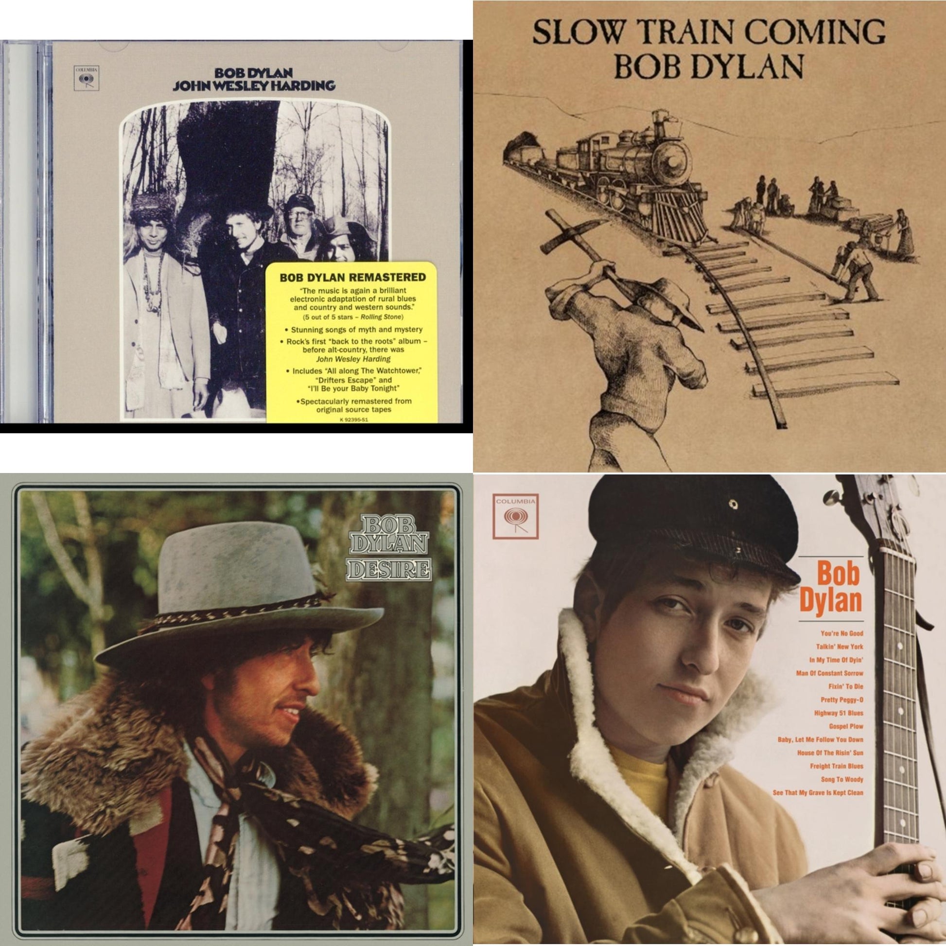 Bob Dylan - Desire & John Wesley Harding & Slow Train Coming & Bob Dylan - CD Bundle
