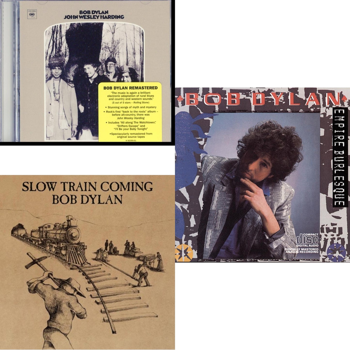 Bob Dylan - John Wesley Harding & Slow Train Coming & Empire Burlesque - CD Bundle