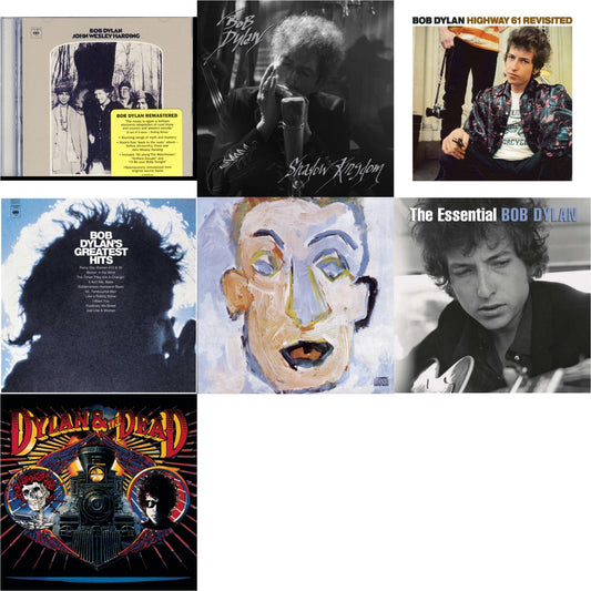 Bob Dylan - Greatest Hits Vol.1 & Shadow Kingdom & John Wesley Harding & Highway 61 Revisited & Self Portrait & Dylan & The Dead & Essential Bob Dylan - CD Bundle