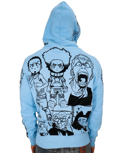 deKryptic x The Boondocks - Gold Winners Outline Blue Mens Hoodie