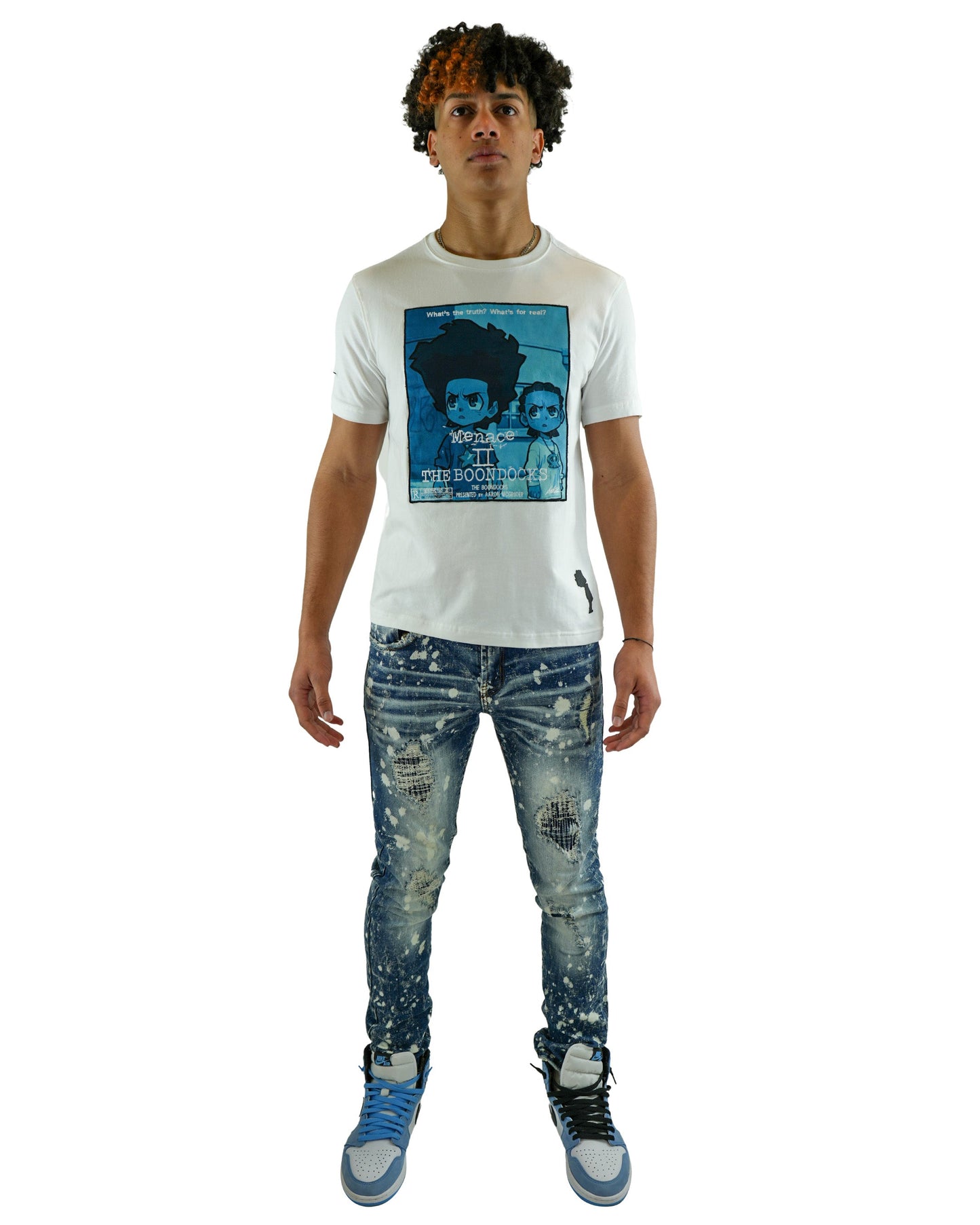 The Boondocks - Menace White Mens T Shirt