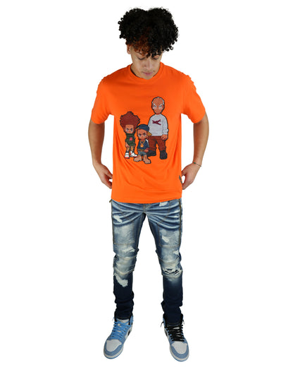 The Boondocks - Granddad Orange Mens T Shirt