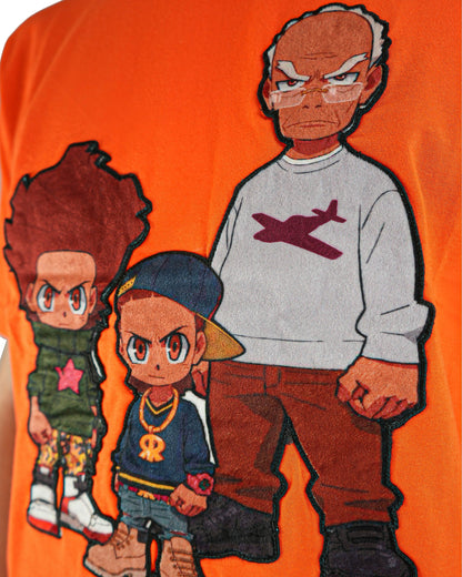 The Boondocks - Granddad Orange Mens T Shirt