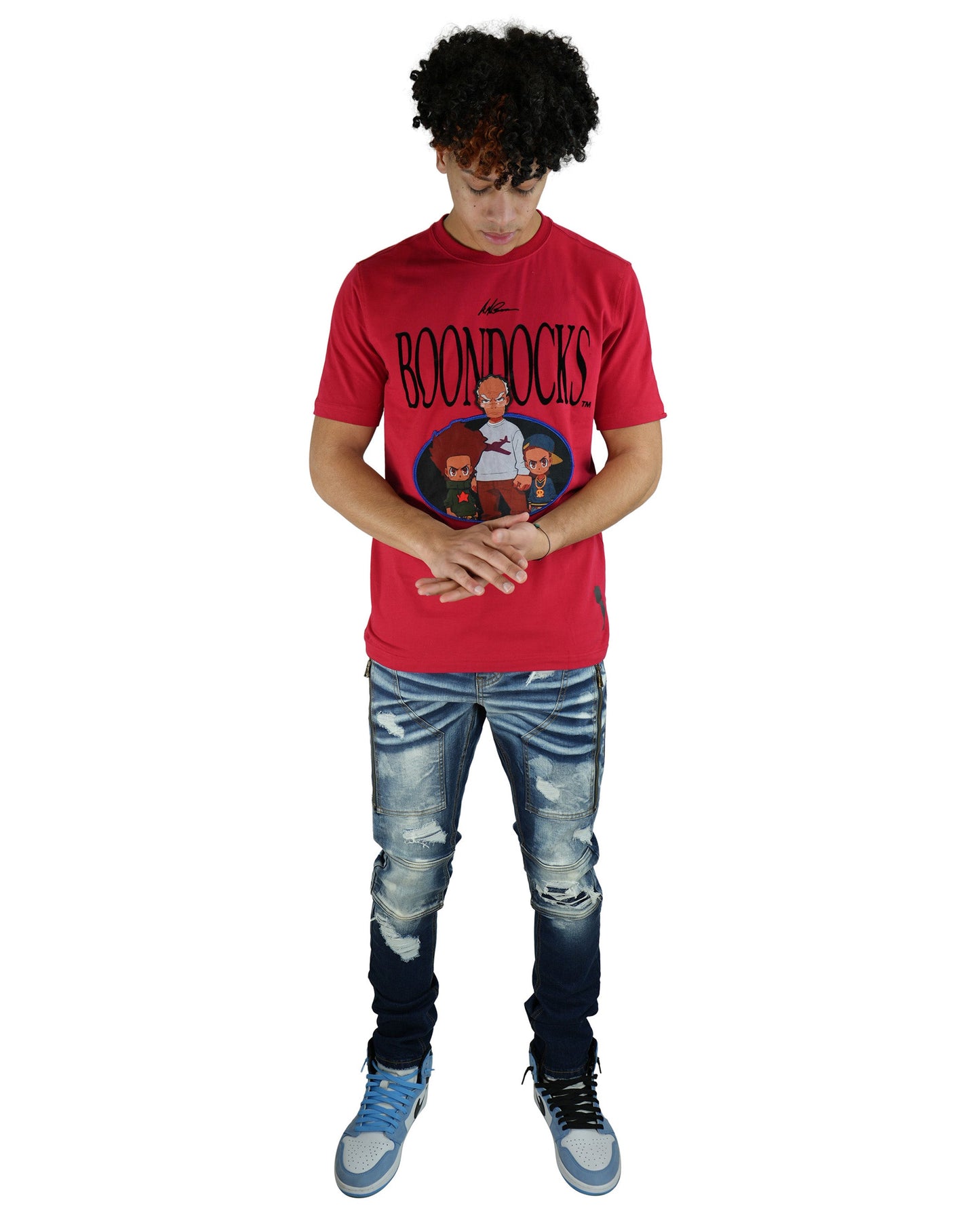The Boondocks - Family Portrait Red Mens T Shirt