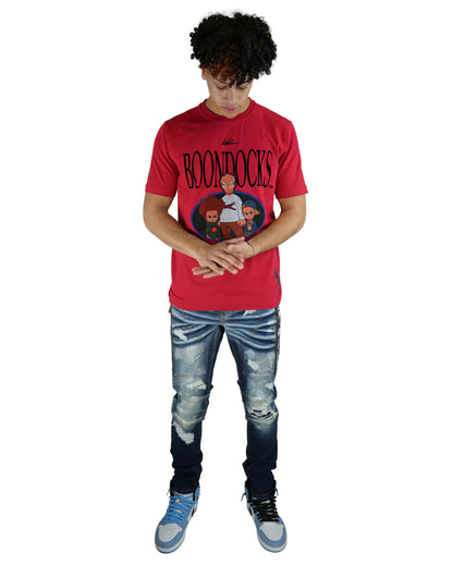 The Boondocks - Family Portrait Red Mens T Shirt