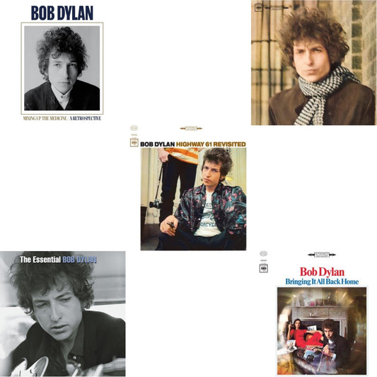 Bob Dylan - Bringing It All Back Home & Highway 61 Revisited & Blonde On Blonde & Mixing Up The Medicine & Essential Bob Dylan - LP Vinyl Bundle