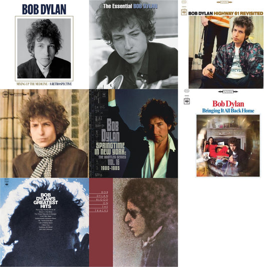 Bob Dylan - Blood On The Tracks (150G/Dl Insert) & Springtime In New York: The Bootleg Series Vol. 16 (1980-1985) (2LP) & Bringing It All Back Home & Highway 61 Revisited & Blonde On Blonde & Mixing Up The Medicine & Essential Bob Dylan & Greatest