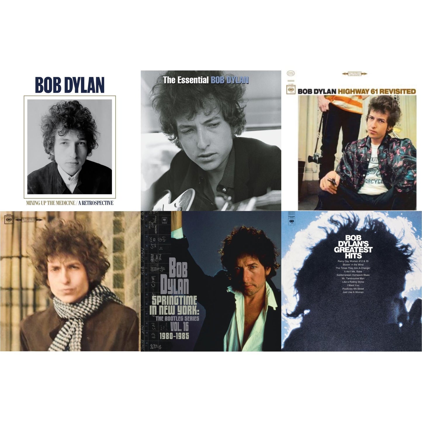 Bob Dylan - Springtime In New York: The Bootleg Series Vol. 16 (1980-1985) (2LP) & Highway 61 Revisited & Blonde On Blonde & Mixing Up The Medicine & Essential Bob Dylan & Greatest Hits (150G/Dl Card)