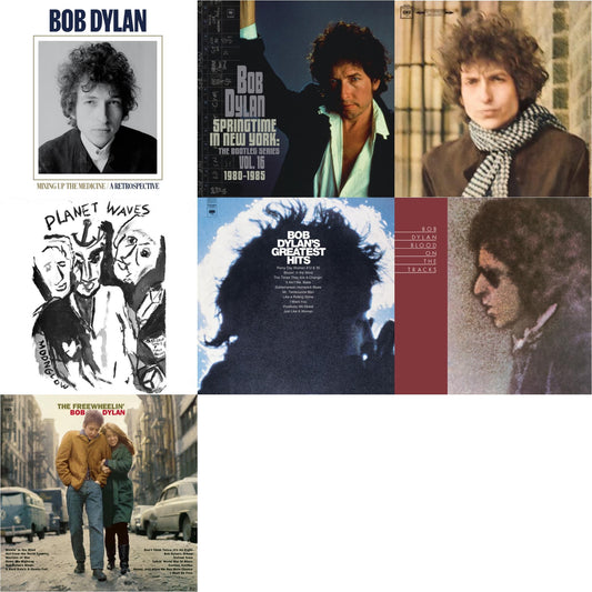 Bob Dylan - Planet Waves (150G LP Vinyl/Dl) & Blood On The Tracks (150G/Dl Insert) & Springtime In New York: The Bootleg Series Vol. 16 (1980-1985) (2LP) & Blonde On Blonde & Mixing Up The Medicine & Freewheelin Bob Dylan (140G/Dl Code) & Greatest