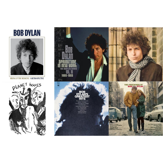 Bob Dylan - Planet Waves (150G LP Vinyl/Dl) & Springtime In New York: The Bootleg Series Vol. 16 (1980-1985) (2LP) & Blonde On Blonde & Mixing Up The Medicine & Freewheelin Bob Dylan (140G/Dl Code) & Greatest Hits (150G/Dl Card)