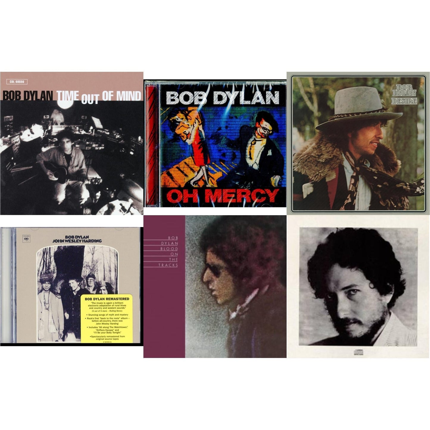 Bob Dylan - Time Out Of Mind & Oh Mercy & Desire & John Wesley Harding & Blood On The Tracks & New Morning - CD Bundle