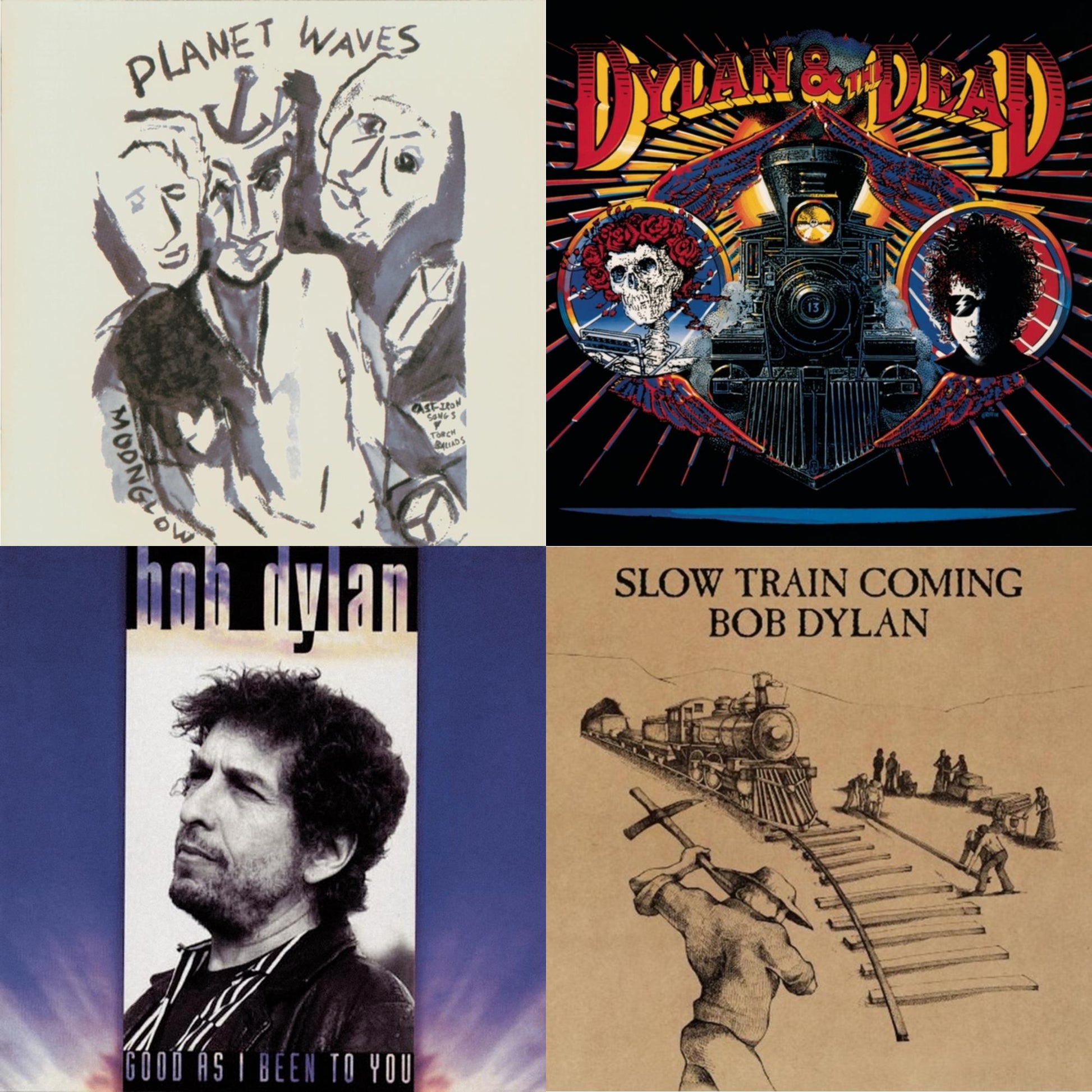 Bob Dylan - Slow Train Coming & Good As I Been To You & Planet Waves & Dylan & The Dead - CD Bundle