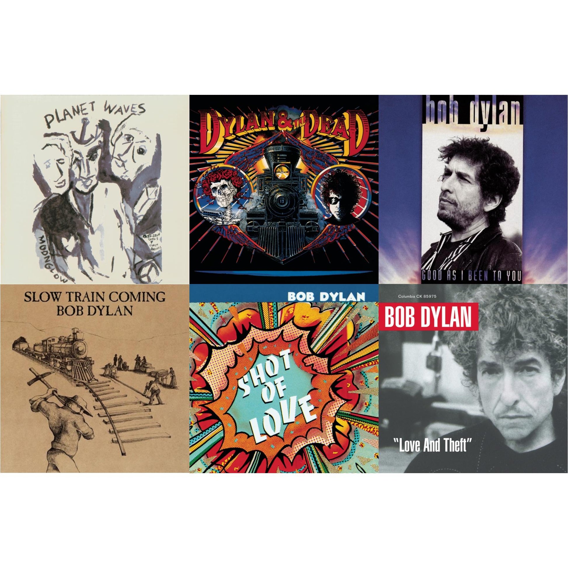 Bob Dylan - Slow Train Coming & Shot Of Love & Good As I Been To You & Planet Waves & Dylan & The Dead & Love & Theft - CD Bundle