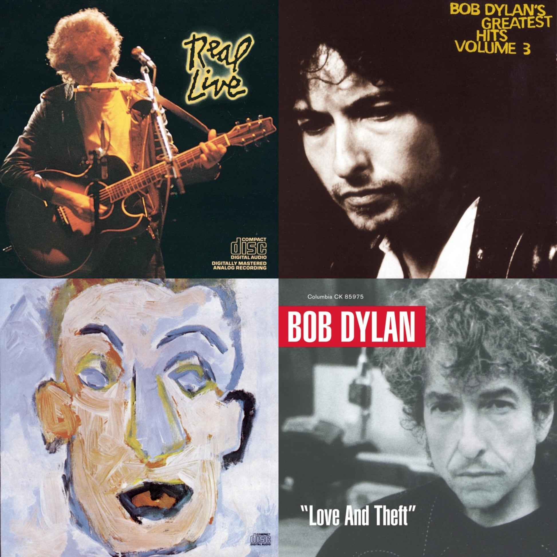 Bob Dylan - Real Live & Greatest Hits Vol.3 & Self Portrait & Love & Theft - CD Bundle