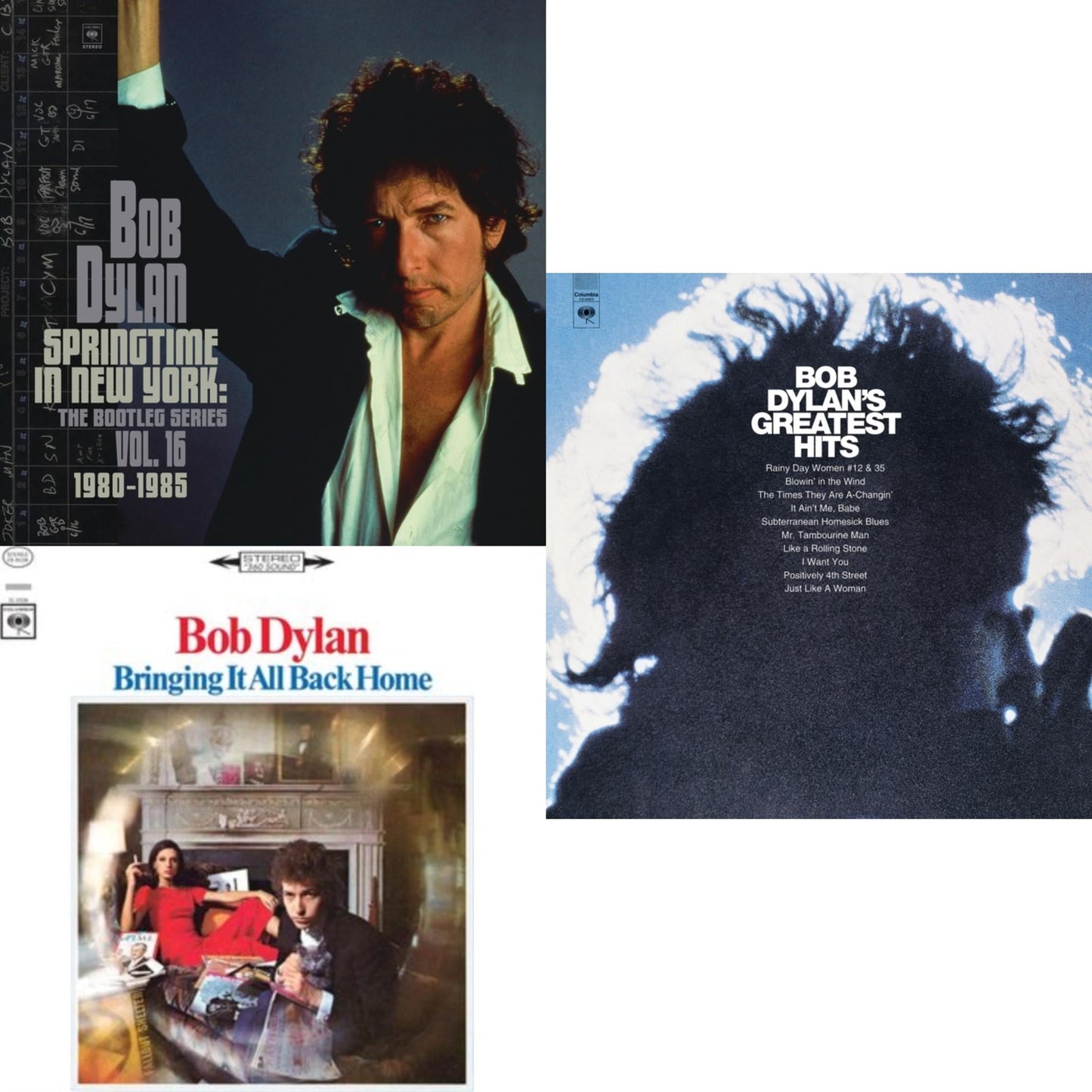 Bob Dylan - Springtime In New York: The Bootleg Series Vol. 16 (1980-1985) (2LP) & Bringing It All Back Home & Greatest Hits (150G/Dl Card)