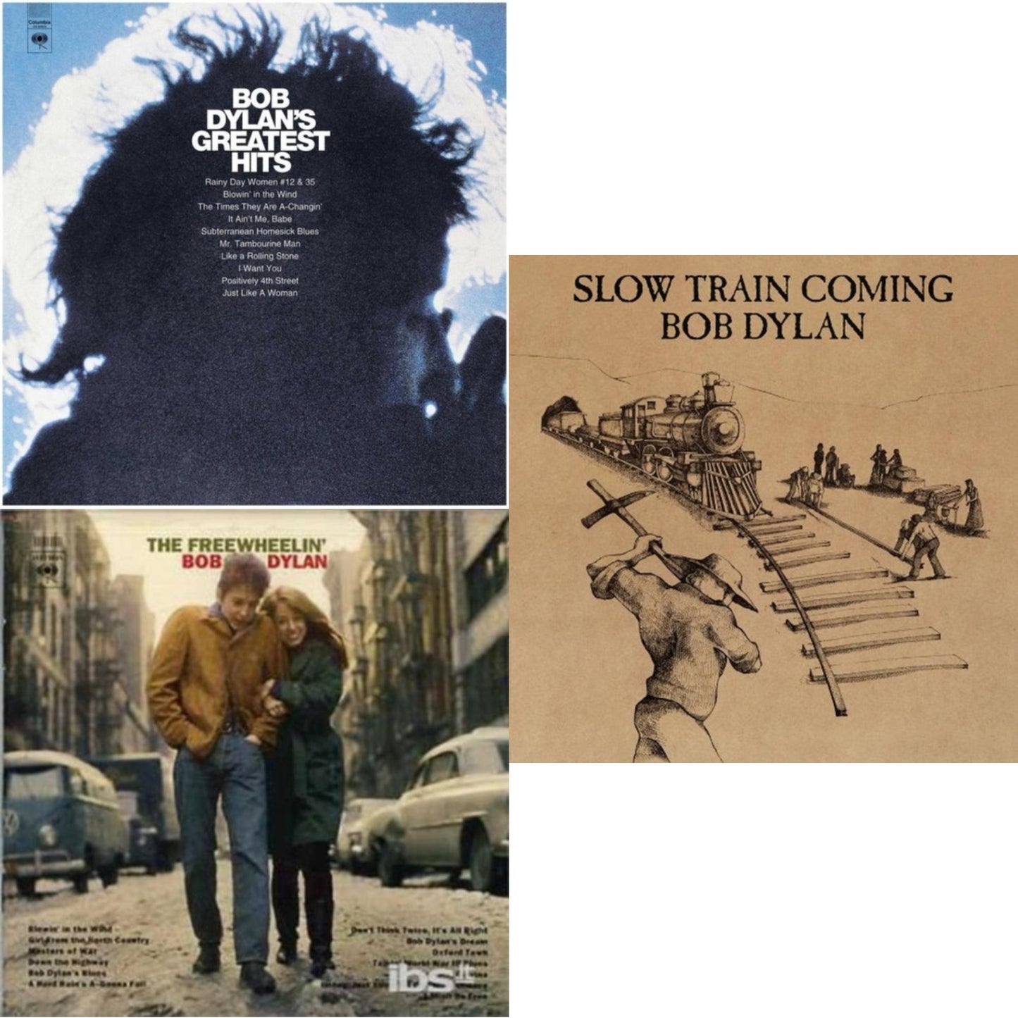 Bob Dylan - Greatest Hits Vol.1 & Freewheelin Bob Dylan & Slow Train Coming - CD Bundle