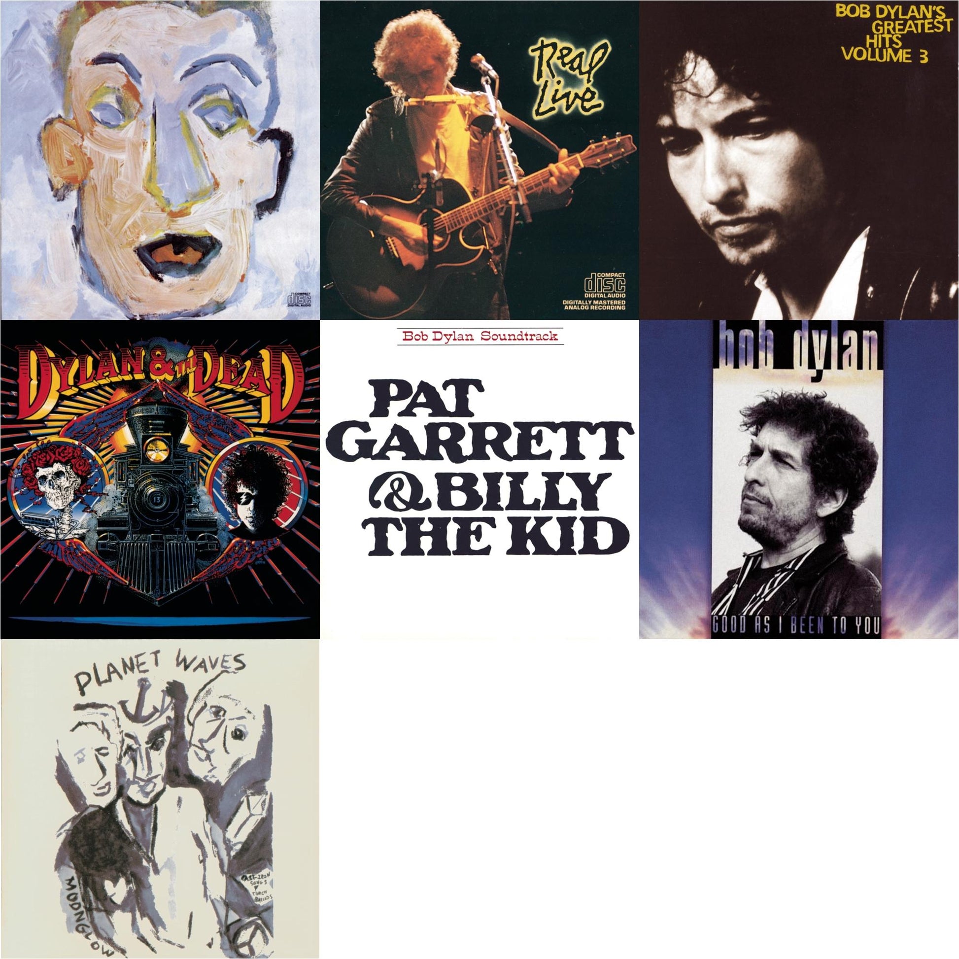Bob Dylan - Pat Garrett & Billy The Kid & Good As I Been To You & Real Live & Greatest Hits Vol.3 & Planet Waves & Self Portrait & Dylan & The Dead - CD Bundle