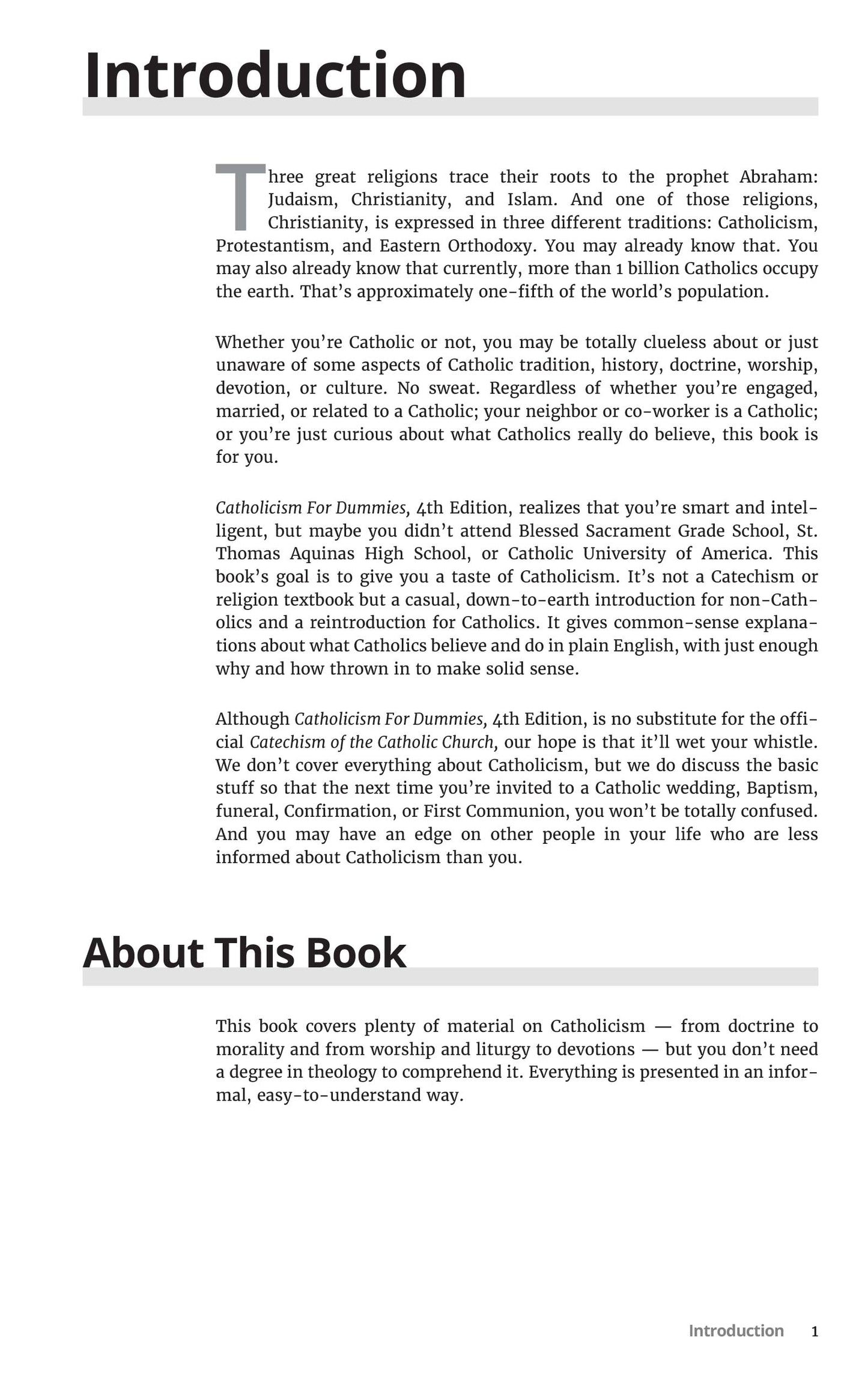 Catholicism For Dummies - History, Beliefs, Roman Catholic Church, Membership, Faith, God, Jesus, Pope Francis, Saints, Creation, Sin, Communion, Mass, Sacraments, Weddings, Prayers & Places Made Easy