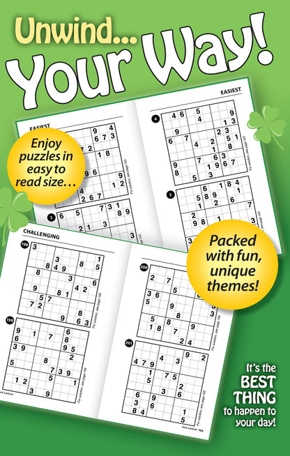 World's Best Puzzles Sudoku - Large Print Vol. 5 Issue 5: 277 Puzzles, 5 Levels Of Difficulty, Easy To Read Size, Unique Themes, Brain Challenges, Unwind, De-Stress, Self-Care, Relax, Unplug & Solve!