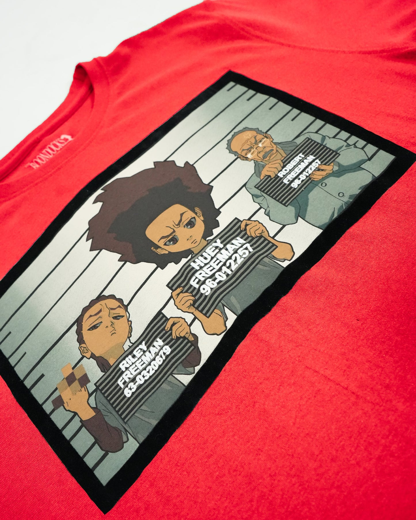 The Boondocks - Family Mugshot Red Mens T Shirt
