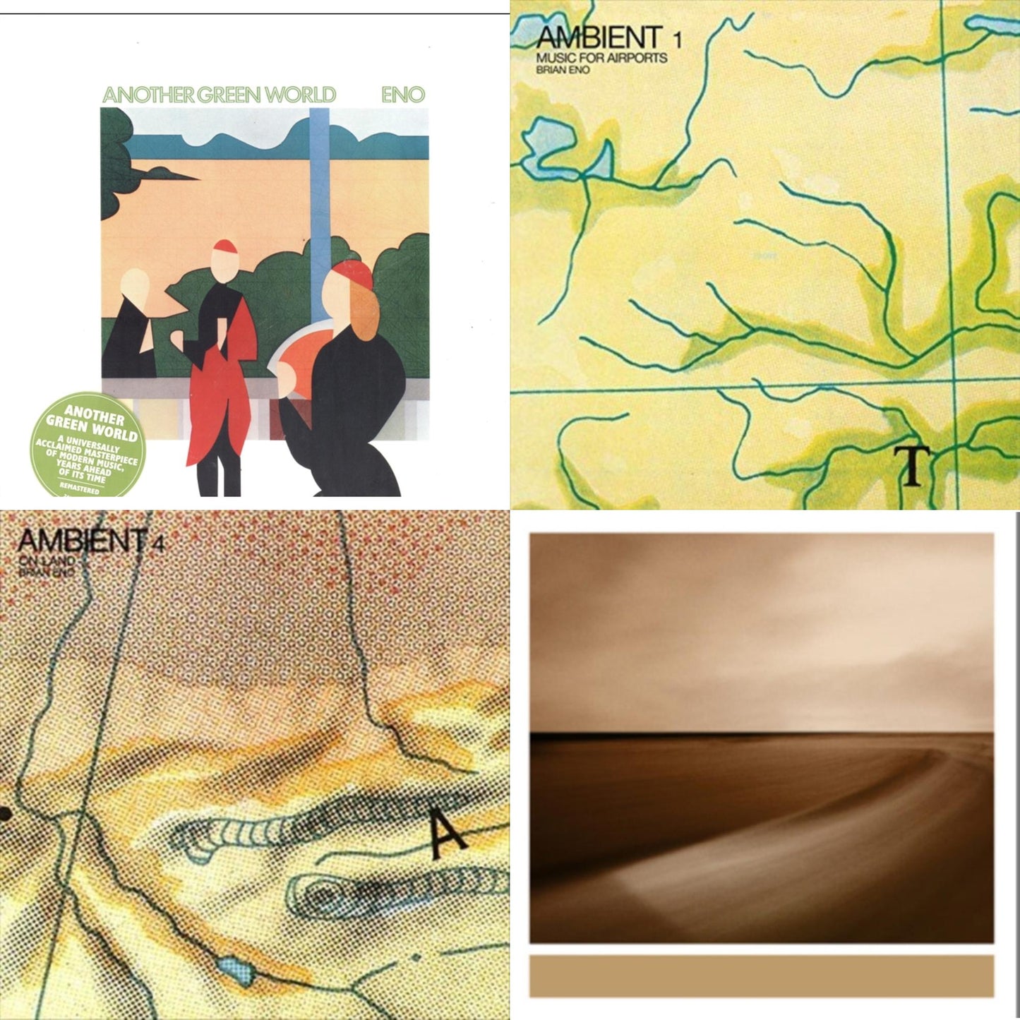 Brian Eno - Another Green World (140G/2017 Master) & Ambient 1: Music For Airports & Ambient 4: On Land & Small Craft On A Milk Sea (2LP/Dl Card)