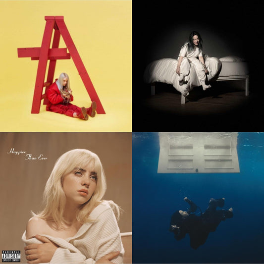 Billie Eilish - Dont Smile At Me & When We All Fall Asleep, Where Do We Go? & Happier Than Ever (X) & Hit Me Hard & Soft - CD Bundle