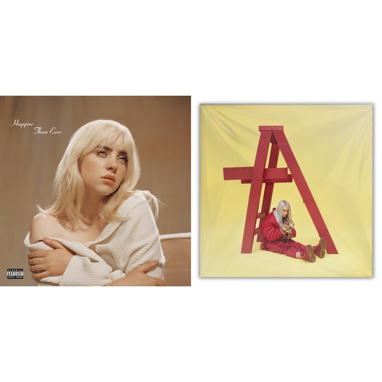 Billie Eilish - Happier Than Ever (2LP/Recycled Vinyl/Rainbow Foil Jacket) (Rsd) & Billie Eilish - Dont Smile At Me (Black LP Vinyl)