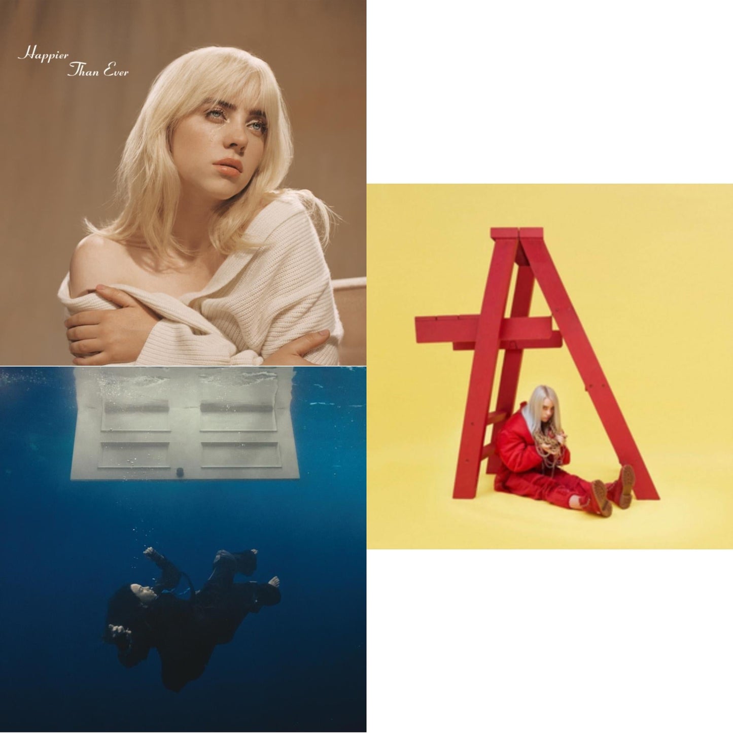 Billie Eilish - Happier Than Ever (Edited) & Hit Me Hard & Soft & Dont Smile At Me - CD Bundle