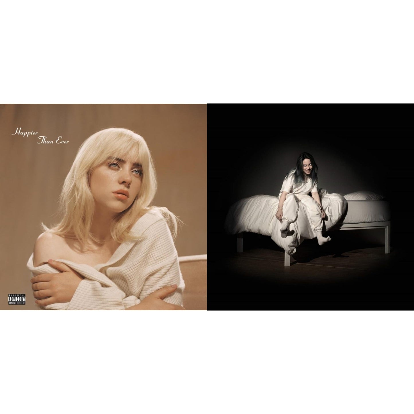 Billie Eilish - Happier Than Ever (X) (2LP) & When We All Fall Asleep, Where Do We Go? (Pale Yellow LP Vinyl)