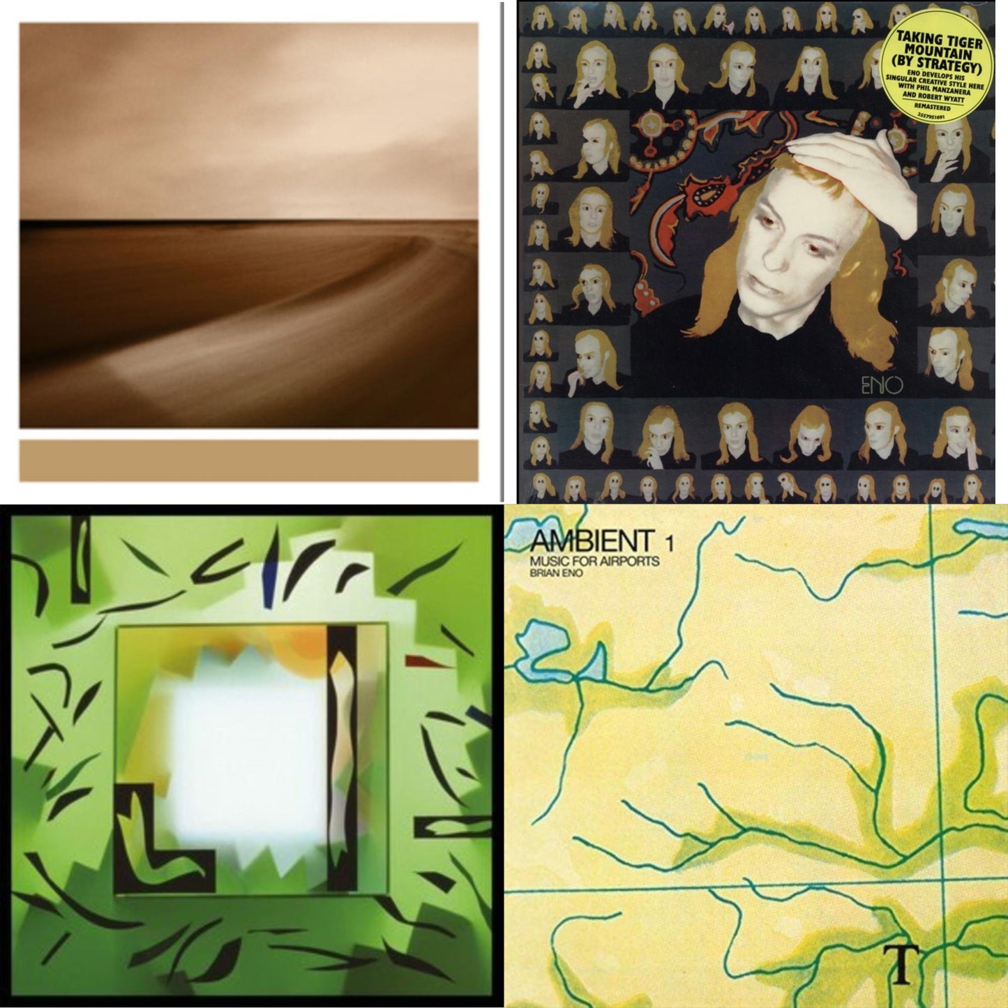 Brian Eno - Taking Tiger Mountain (By Strategy) (140G/2017 Master) & Ambient 1: Music For Airports & Shutov Assembly (2LP/Gatefold/Dl) & Small Craft On A Milk Sea (2LP/Dl Card)