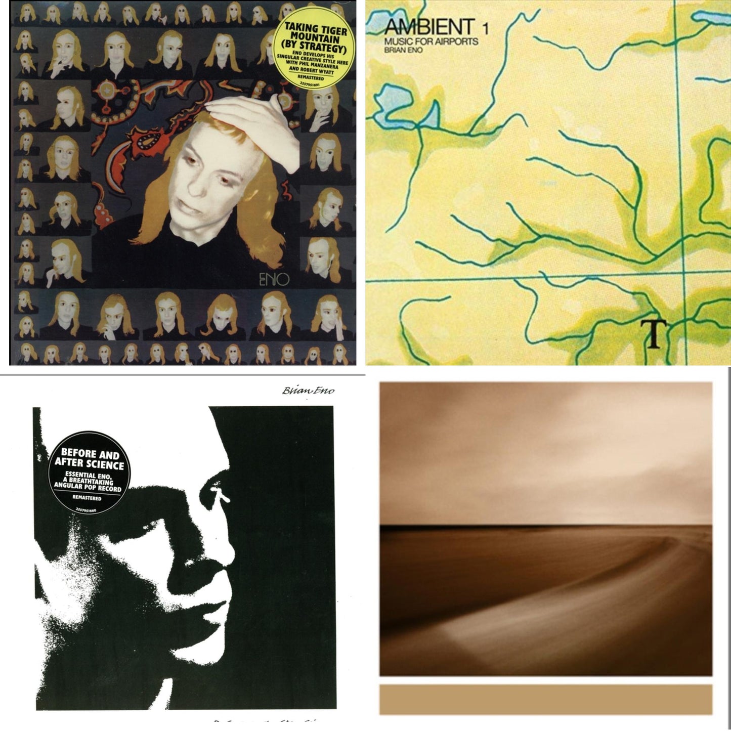 Brian Eno - Before And After Science (140G/2017 Master) & Taking Tiger Mountain (By Strategy) (140G/2017 Master) & Ambient 1: Music For Airports & Small Craft On A Milk Sea (2LP/Dl Card)