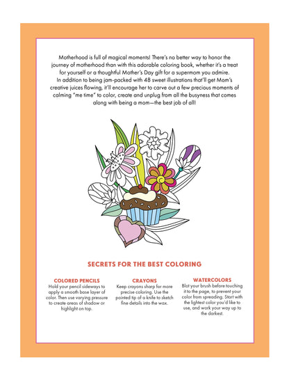 Brilliant Escapes - Mother's Day Coloring Book: 48 Lovely Designs To Relax And Add Her Own Sense Of Creativity