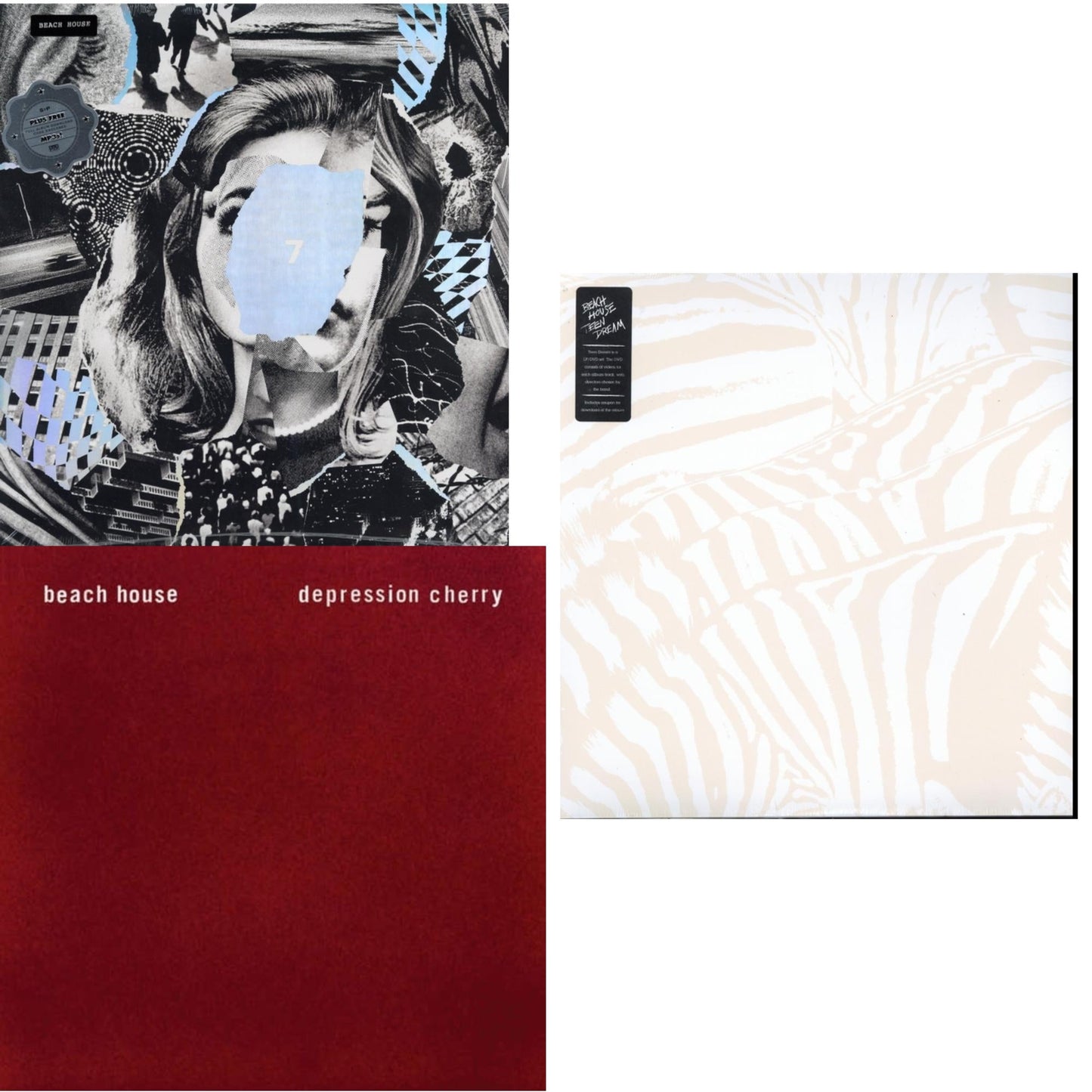 Beach House - Teen Dream & Depression Cherry (Dl Card) & 7 - LP Vinyl Bundle