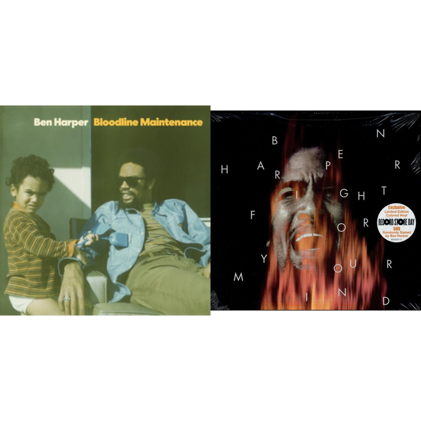 Ben Harper - Fight For Your Mind (Red & Green LP Vinyl)(Spec Cover) & Bloodline Maintenance