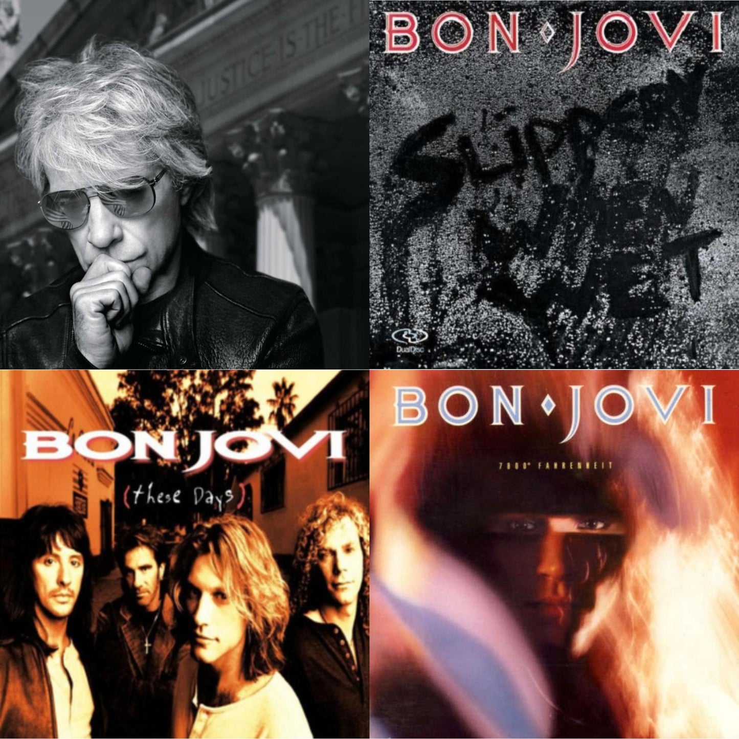 Bon Jovi - 2020 (2LP/Gold Vinyl) & 7800º Fahrenheit (180G) & Slippery When Wet (180G) & These Days (180G)