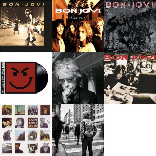 Bon Jovi - Bon Jovi (180G) & These Days (180G) & Slippery When Wet (180G) & Have A Niceday (180G) & 2020 (2LP/Gold Vinyl) & Cross Road (2LP) & Crush (180G) & Forever