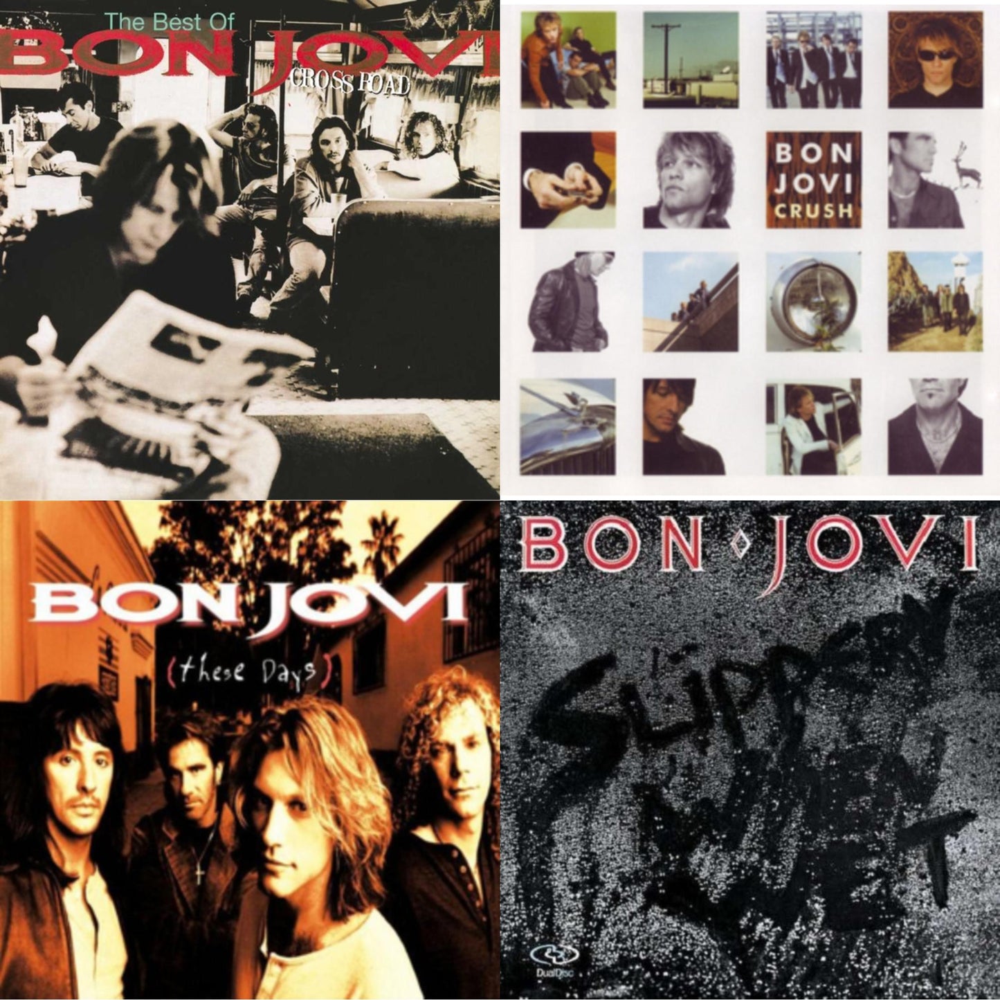 Bon Jovi - Cross Road (2LP) & Slippery When Wet (180G) & These Days (180G) & Crush (180G)