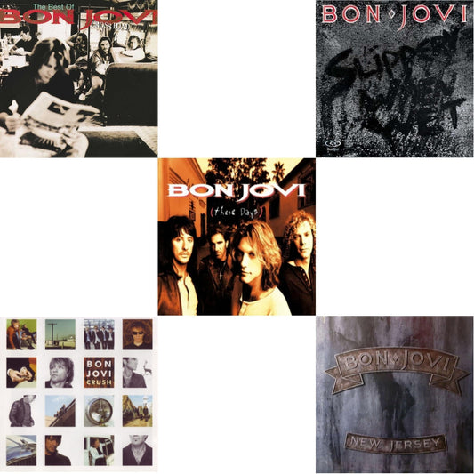 Bon Jovi - Cross Road (2LP) & Slippery When Wet (180G) & New Jersey (180G) & These Days (180G) & Crush (180G)