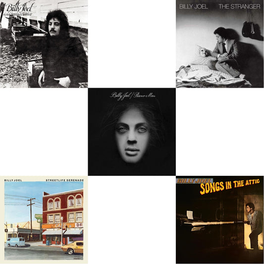 Billy Joel - Cold Spring Harbor & Piano Man & Streetlife Serenade & Songs In The Attic & Stranger (180G) - LP Vinyl Bundle