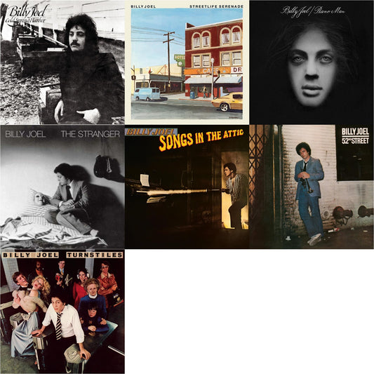 Billy Joel - Cold Spring Harbor & Piano Man & Streetlife Serenade & Turnstiles & 52Nd Street & Songs In The Attic & Stranger (180G) - LP Vinyl Bundle