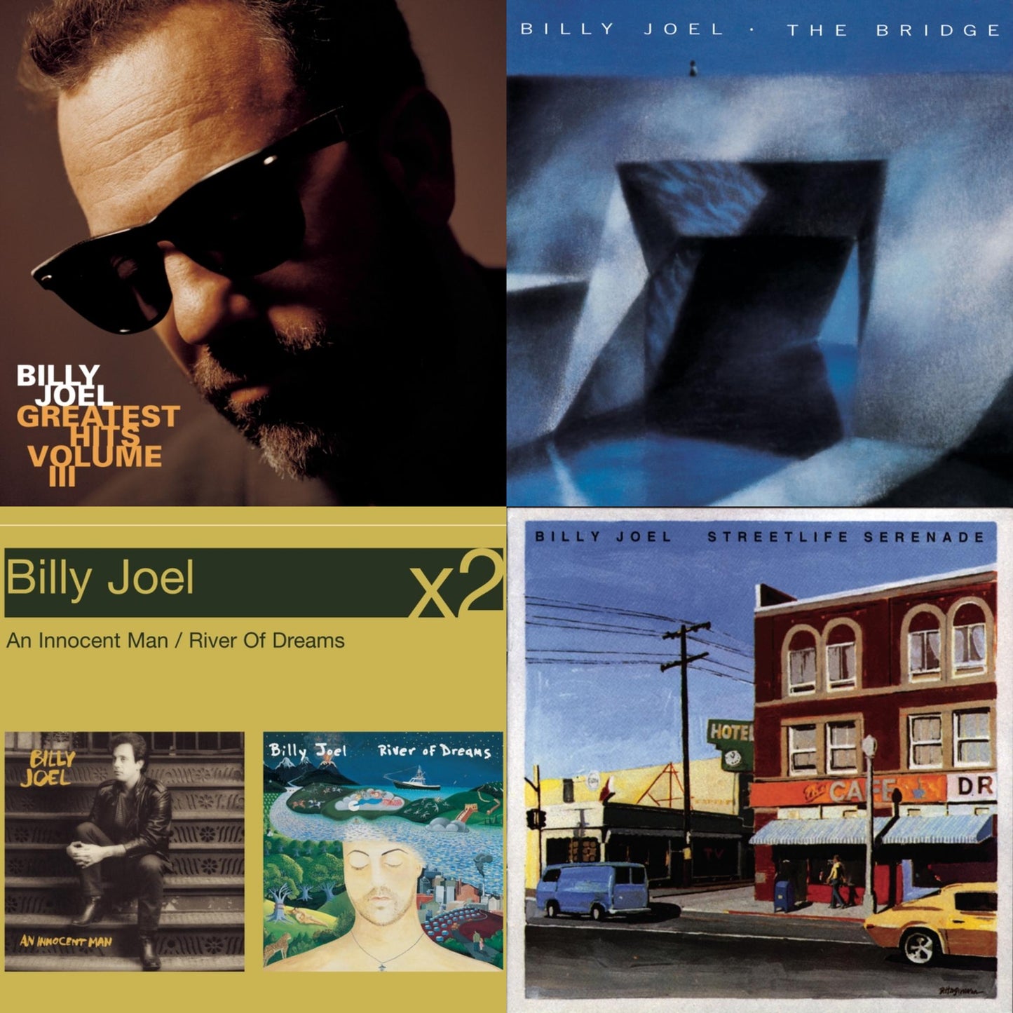 Billy Joel - Streetlife Serenade & Bridge & River Of Dreams & Greatest Hits Vol.3 - CD Bundle