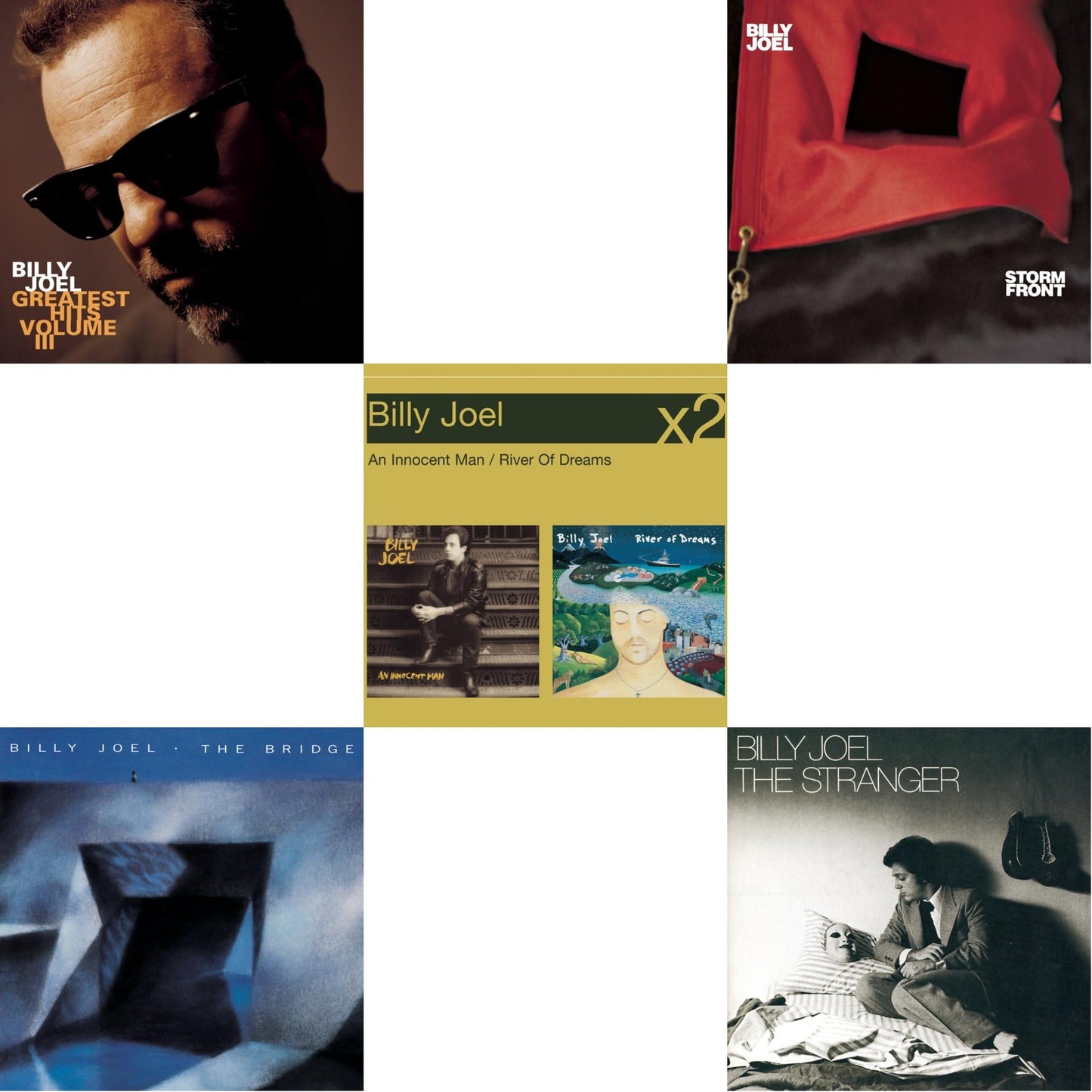 Billy Joel - Stormfront & Bridge & River Of Dreams & Stranger & Greatest Hits Vol.3 - CD Bundle