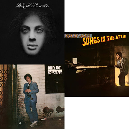 Billy Joel - Piano Man & 52Nd Street & Songs In The Attic - LP Vinyl Bundle